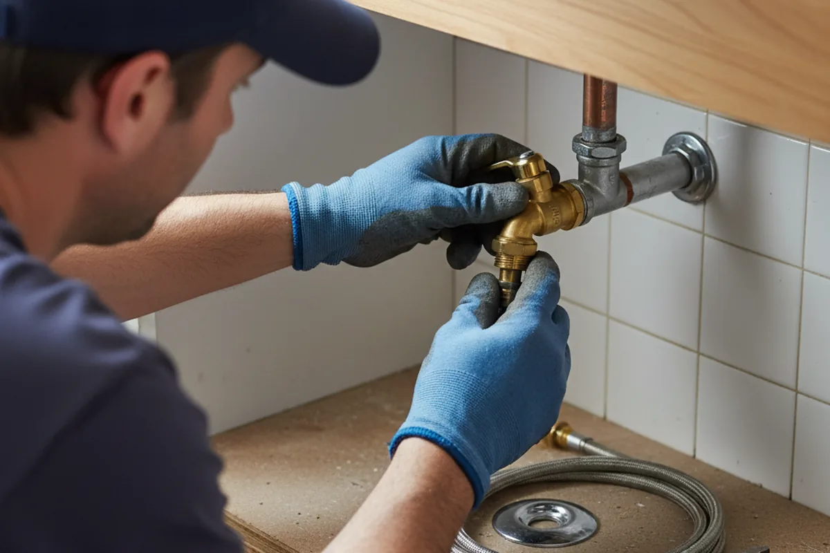 Shutoff valve and fitting work during Emergency Plumbing in Laurel Hill